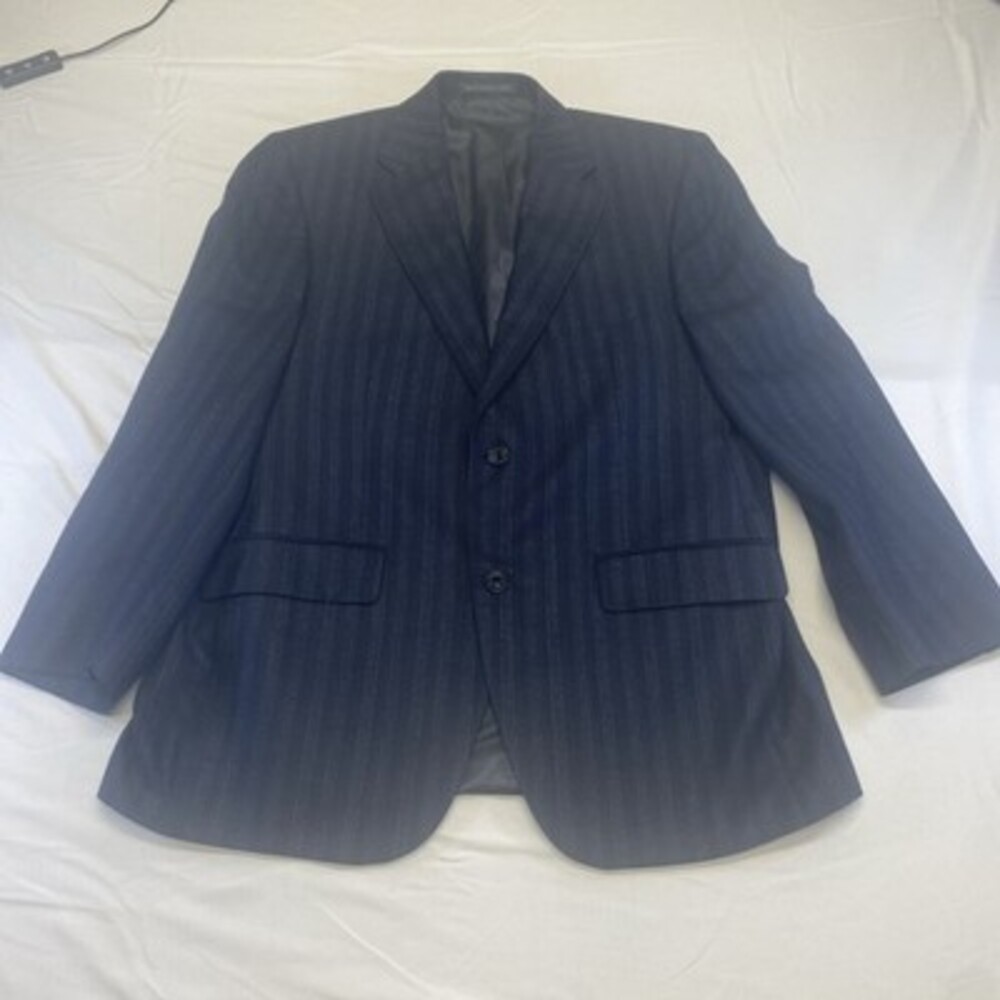 S. Cohen NWOT Prestige Navy Pinstripe Wool Suit Jacket Blazer! Style! SZ XL
